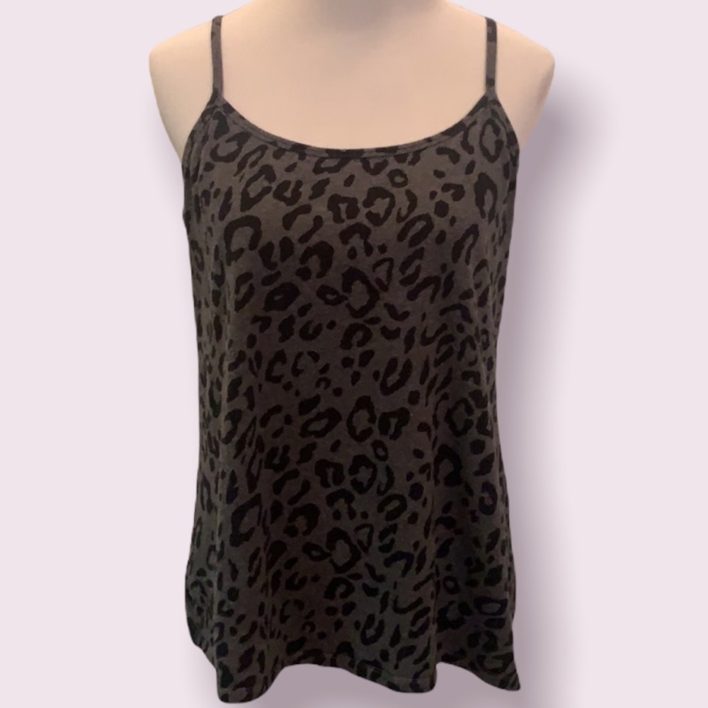 torrid grey leopard print cami/camisole/tank